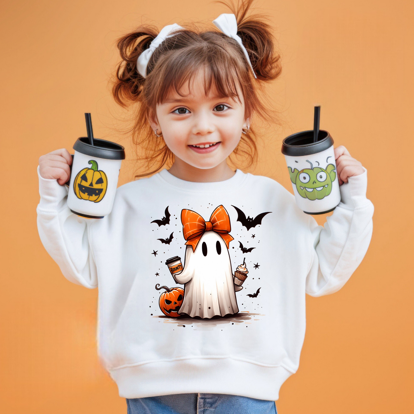 HALLOWEEN COTON OUATÉ SANS CAPUCHON (2T à 4T)