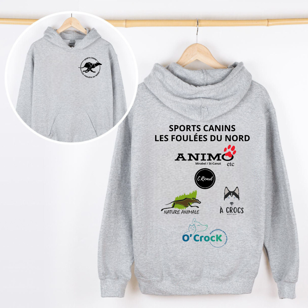 COTON OUATÉ UNISEXE (HOODIE) (Les Foulées du Nord)