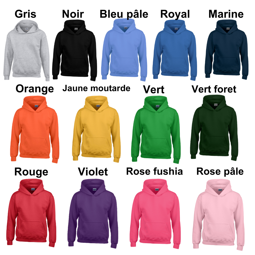 Cotons Ouaté (hoodie) enfant (XS à XL)