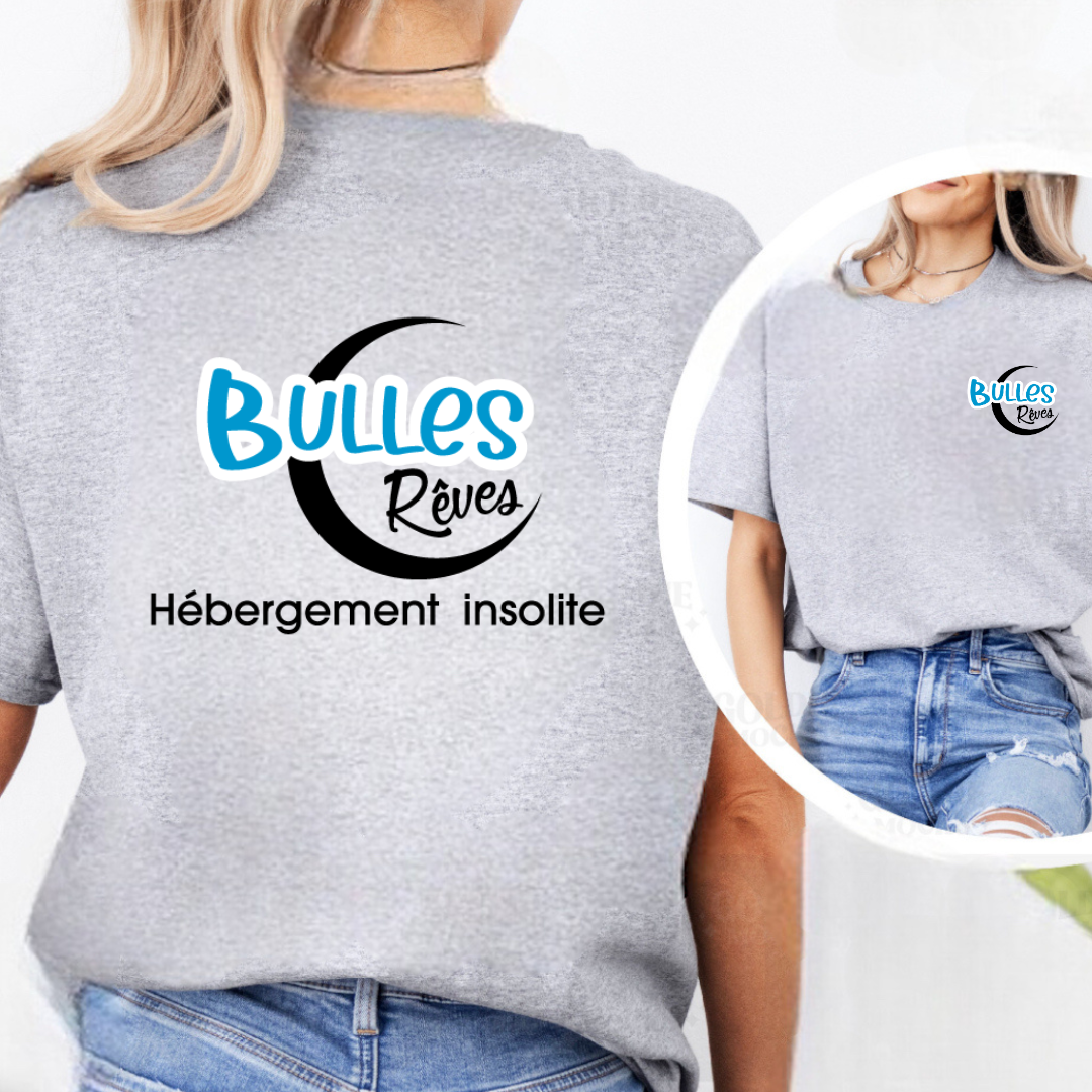 T-SHIRT UNISEXE POUR ADULTE Bulles-Rêves