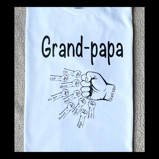 Papa, grand-papa, t-shirt unisexe adulte 1 support multimédia sur 3