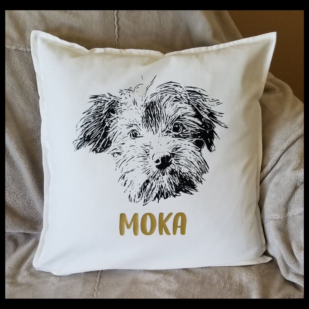 HOUSSE À COUSSIN PERSONNALISABLE AUX PORTRAITS D'ANIMAUX