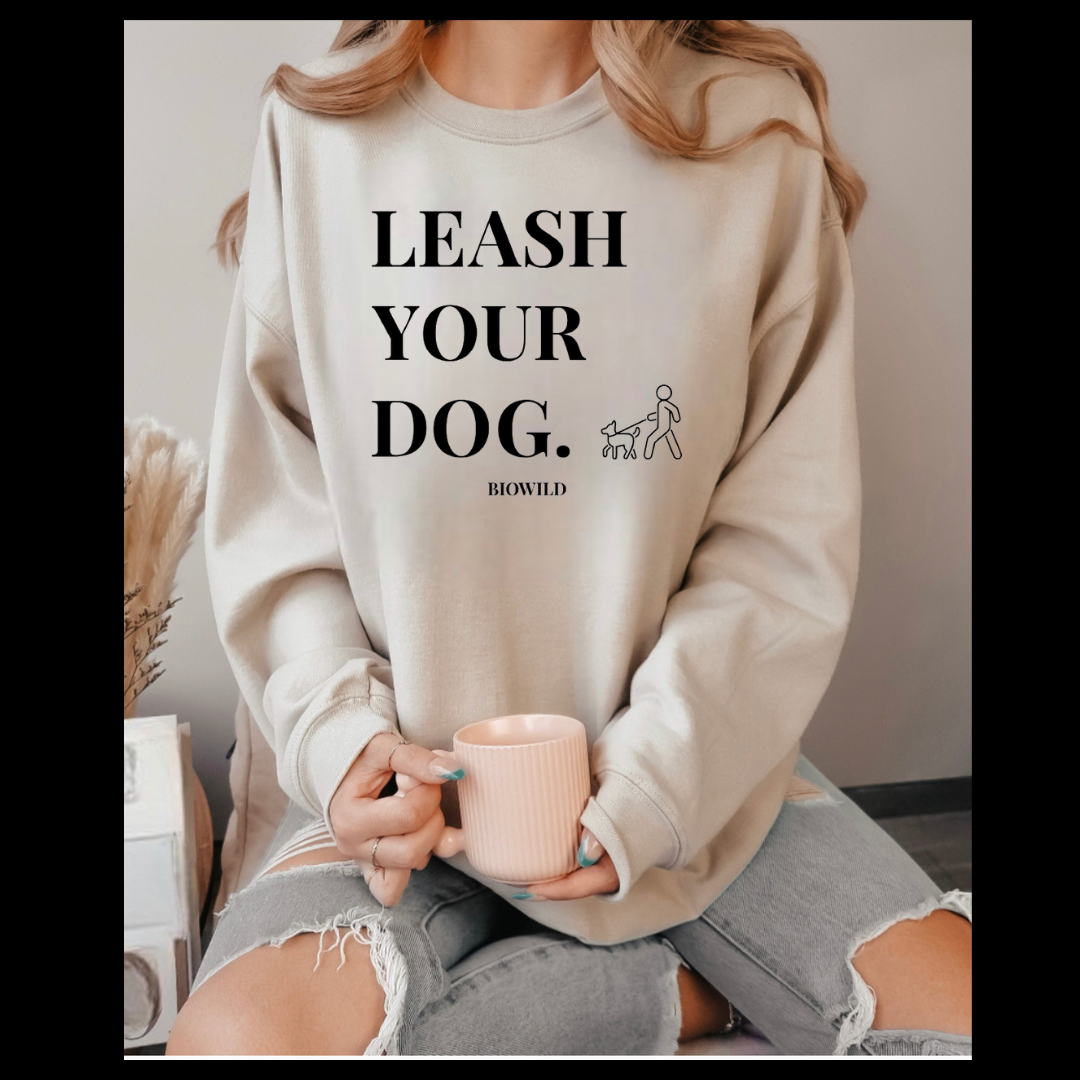 Leash your dog. BIOWILD