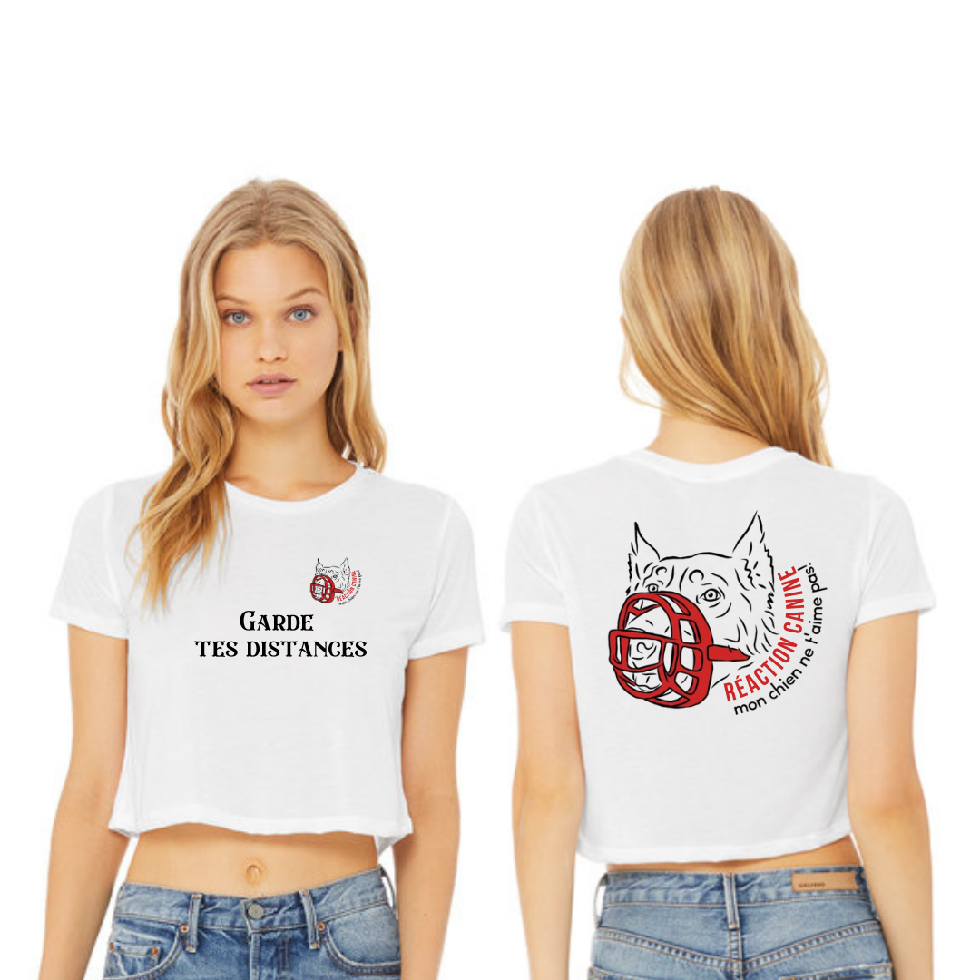 T-SHIRT CROP TOP (RÉACTION CANINE)