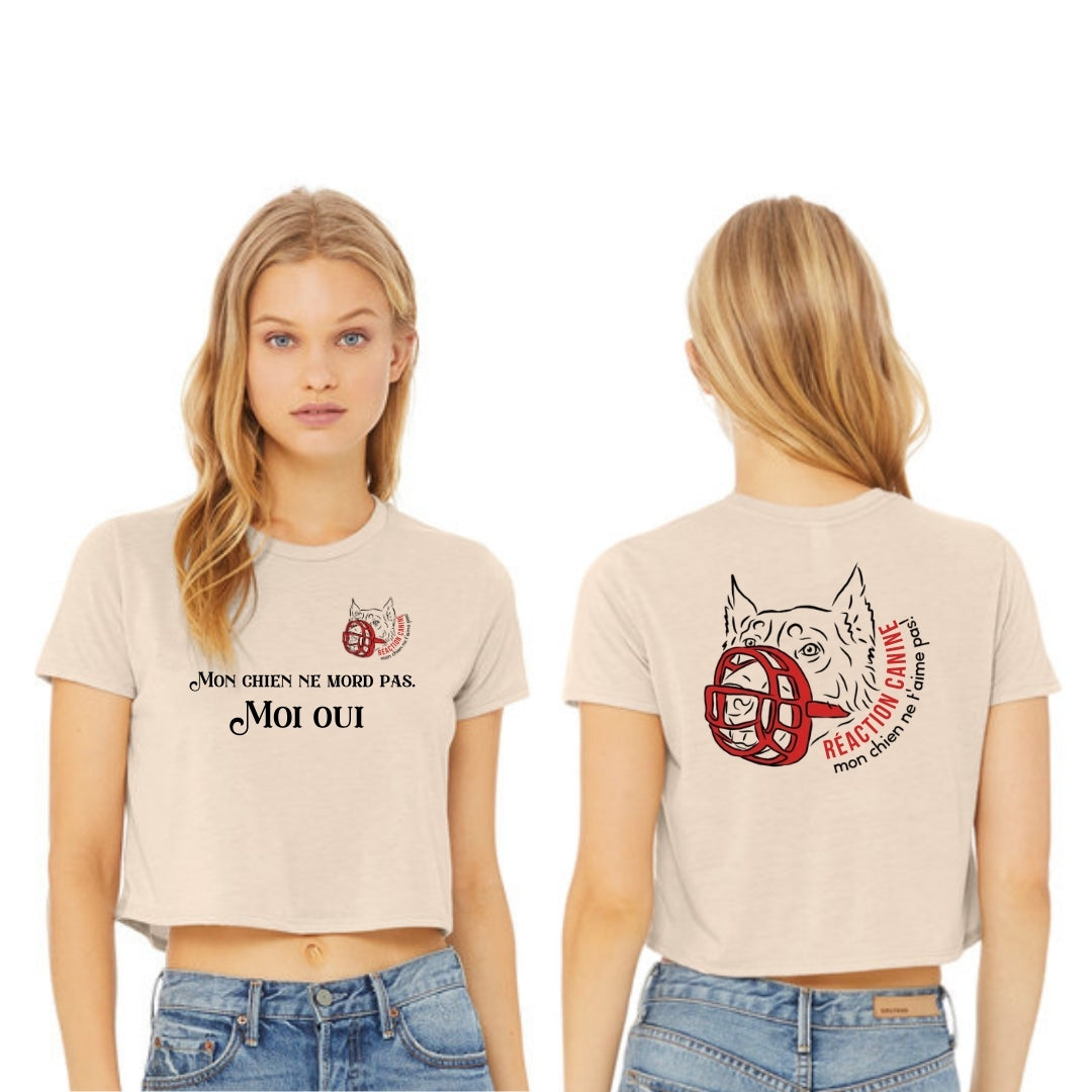 T-SHIRT CROP TOP (RÉACTION CANINE)