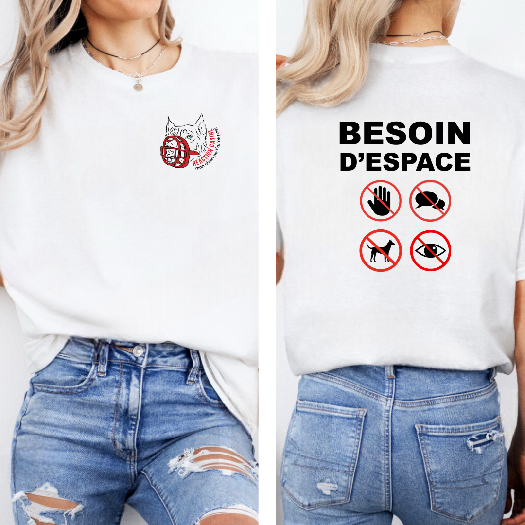 T-SHIRT UNISEXE (RÉACTION CANINE)