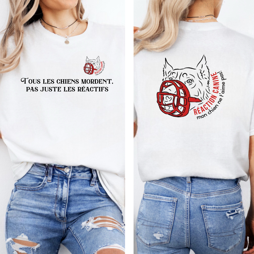 T-SHIRT UNISEXE (RÉACTION CANINE)