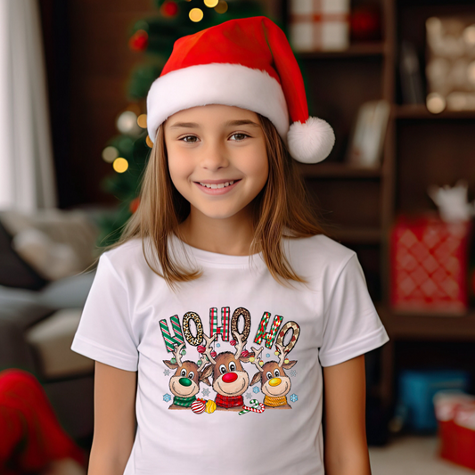 T-SHIRT ENFANT DE NOËL (TAILLE XS À XL)