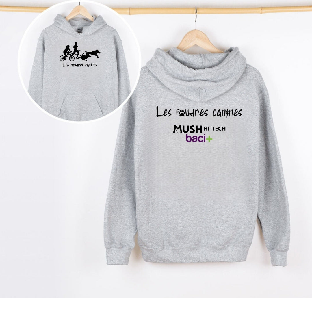 COTON OUATÉ UNISEXE (HOODIE) (LES FOUDRES CANINES)