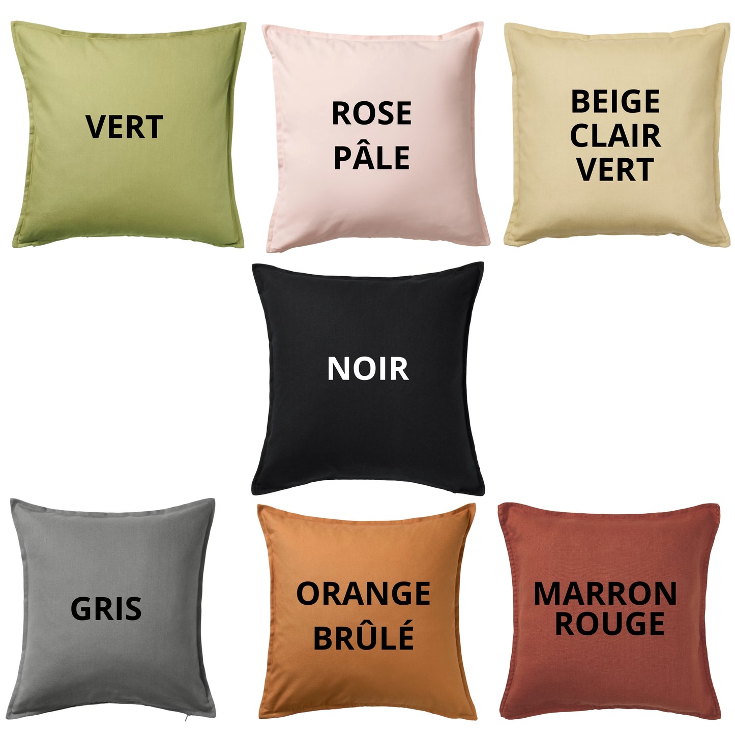 HOUSSE À COUSSIN PERSONNALISABLE AVEC VOTRE LOGO OU TEXTE