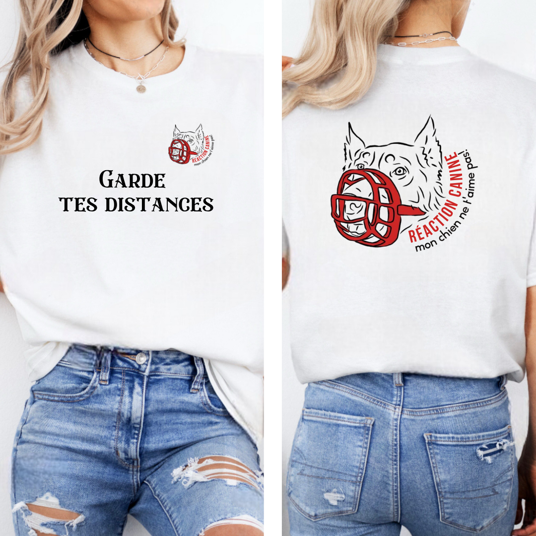 T-SHIRT UNISEXE (RÉACTION CANINE)