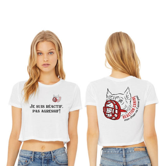 T-SHIRT CROP TOP (RÉACTION CANINE)