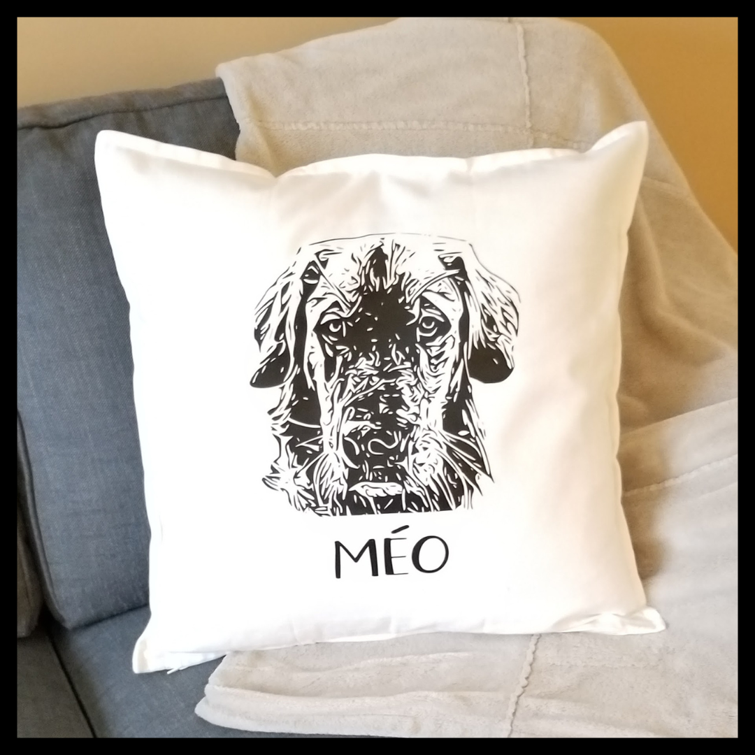 HOUSSE À COUSSIN PERSONNALISABLE AUX PORTRAITS D'ANIMAUX