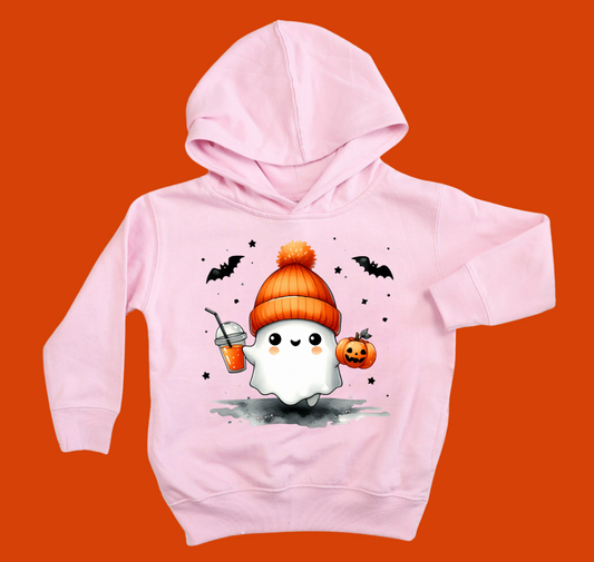 HALLOWEEN COTON OUATÉ CAPUCHON  (2T à 4T)