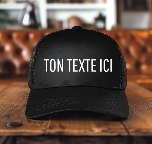 CASQUETTE PERSONNALISABLE AVEC LOGO OU TEXTE