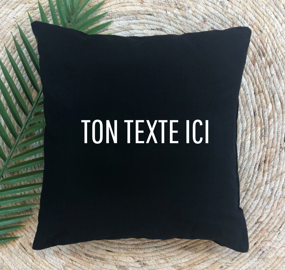 HOUSSE À COUSSIN PERSONNALISABLE AVEC VOTRE LOGO OU TEXTE