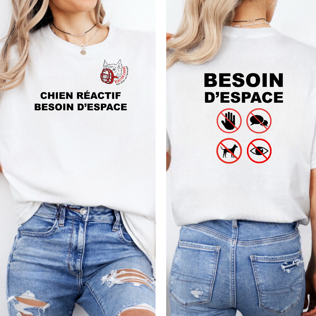 T-SHIRT UNISEXE (RÉACTION CANINE)