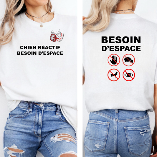 T-SHIRT UNISEXE (RÉACTION CANINE)