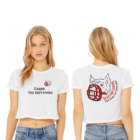 T-SHIRT CROP TOP (RÉACTION CANINE)
