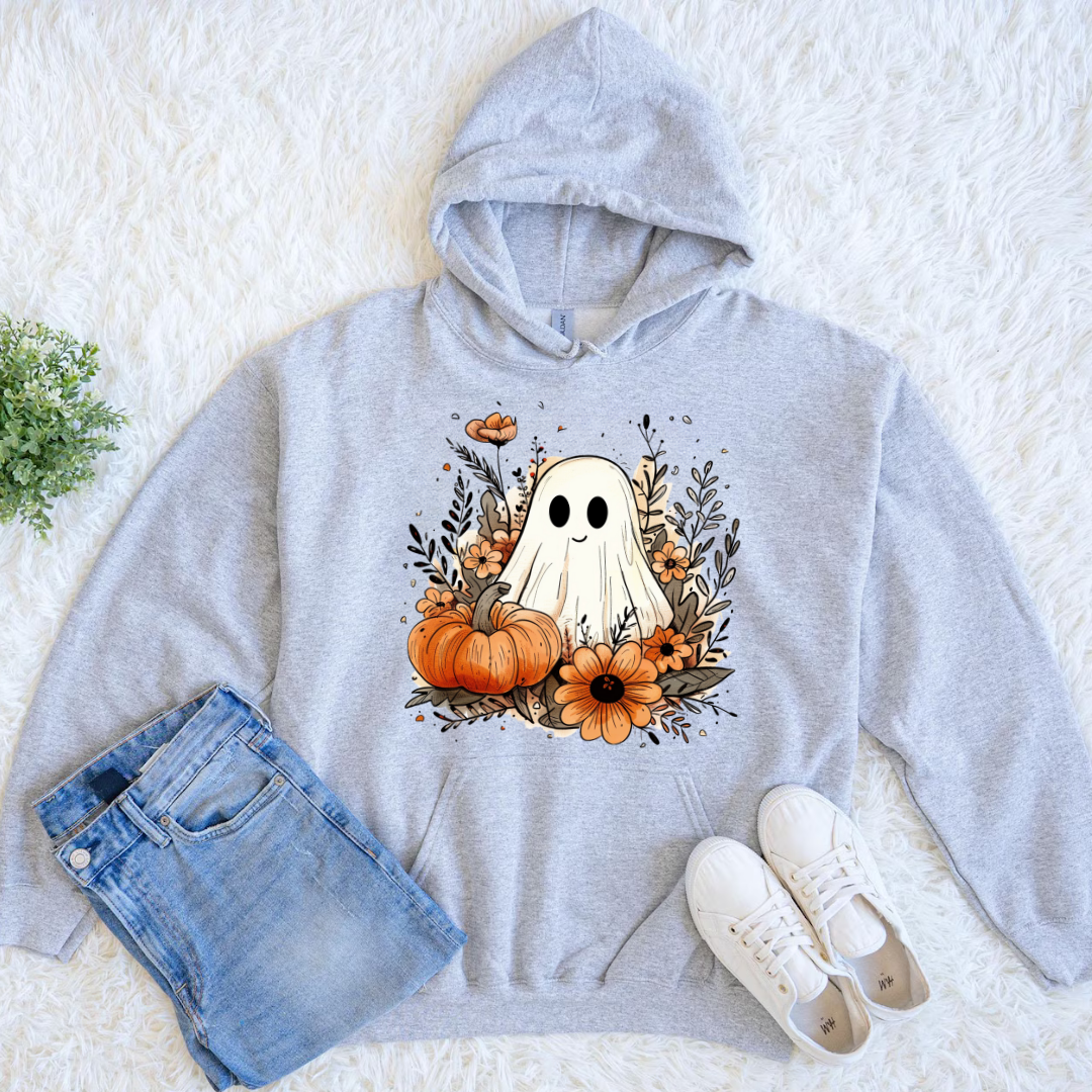 HOODIE / FANTÔME DE CITROUILLE FLORAL VINTAGE
