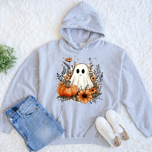HOODIE / FANTÔME DE CITROUILLE FLORAL VINTAGE