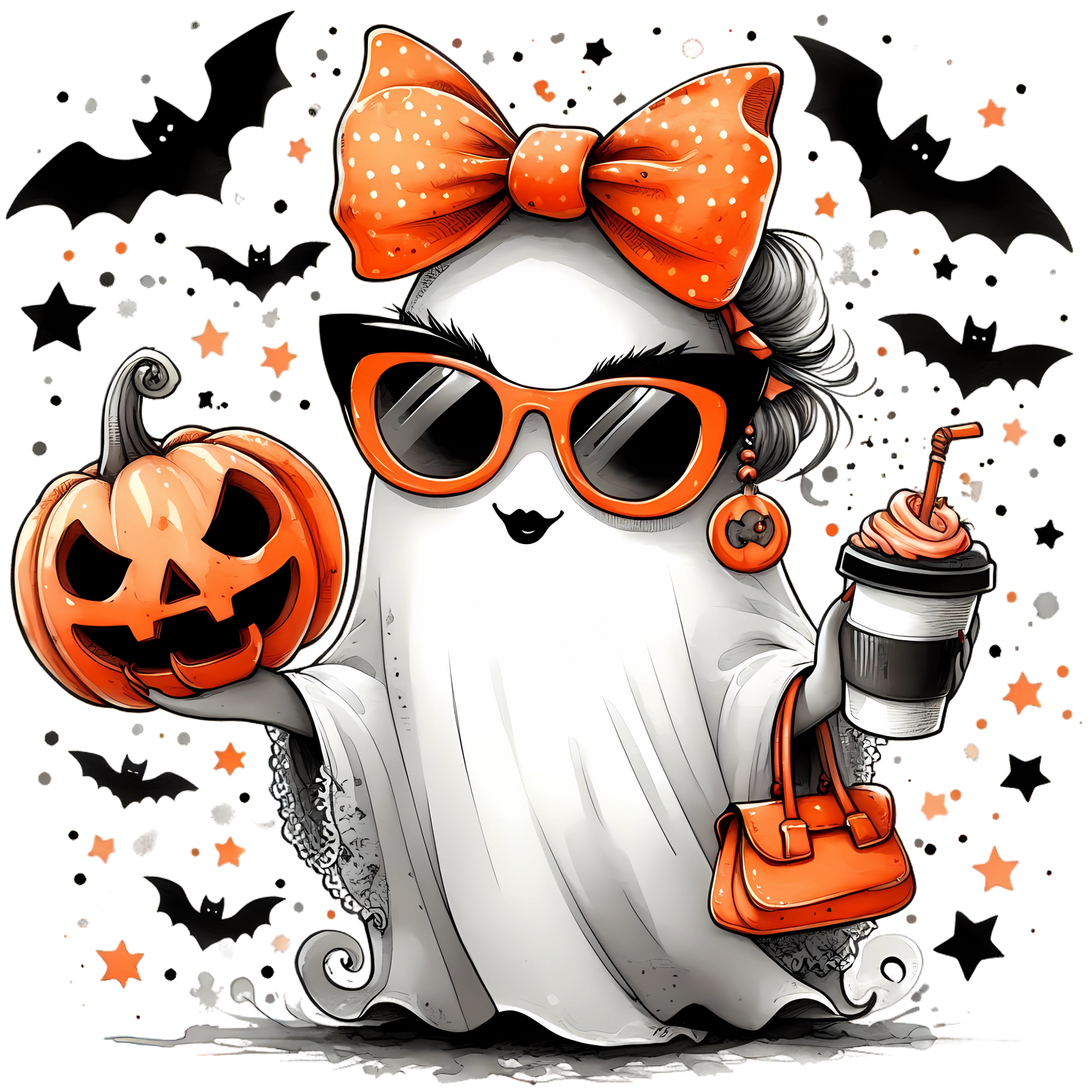 HALLOWEEN COTON OUATÉ CAPUCHON (XS à XL)