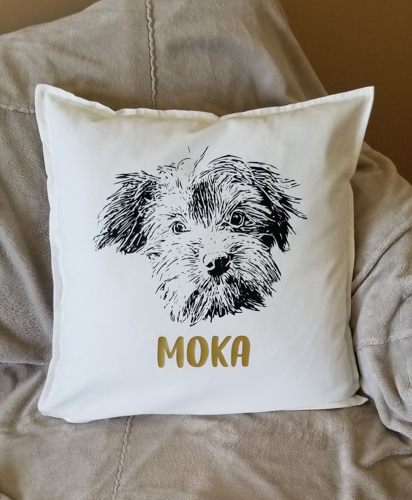 HOUSSE À COUSSIN PERSONNALISABLE AUX PORTRAITS D'ANIMAUX