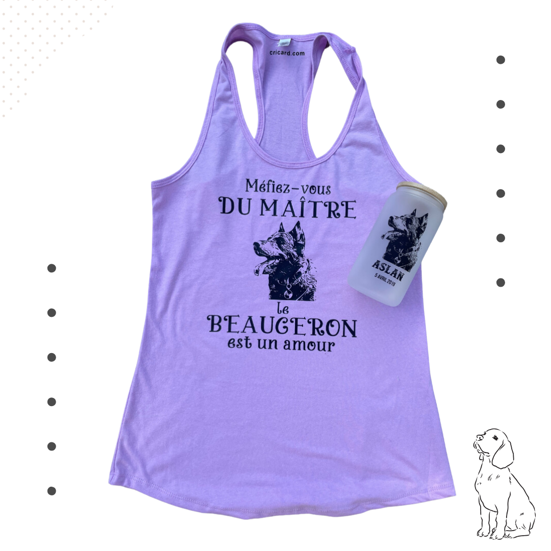 CAMISOLE 60% COTON & 40% POLYESTER PERSONNALISÉE AUX PORTRAITS ANIMAUX