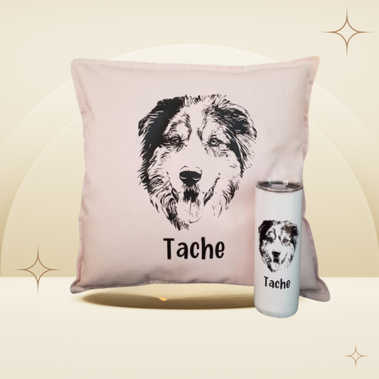 HOUSSE À COUSSIN PERSONNALISABLE AUX PORTRAITS D'ANIMAUX